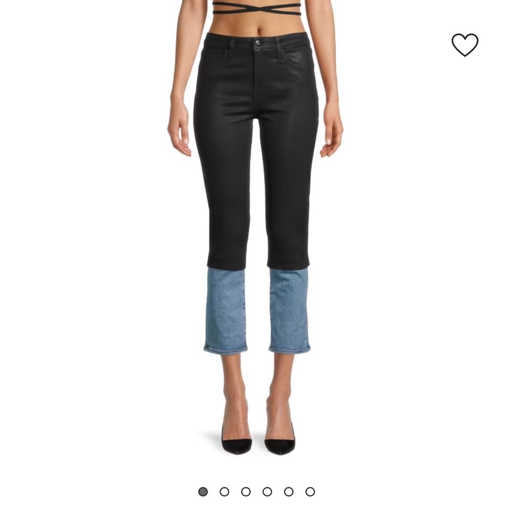 Jonathan Simkhai Black and Blue Cropped Jeans